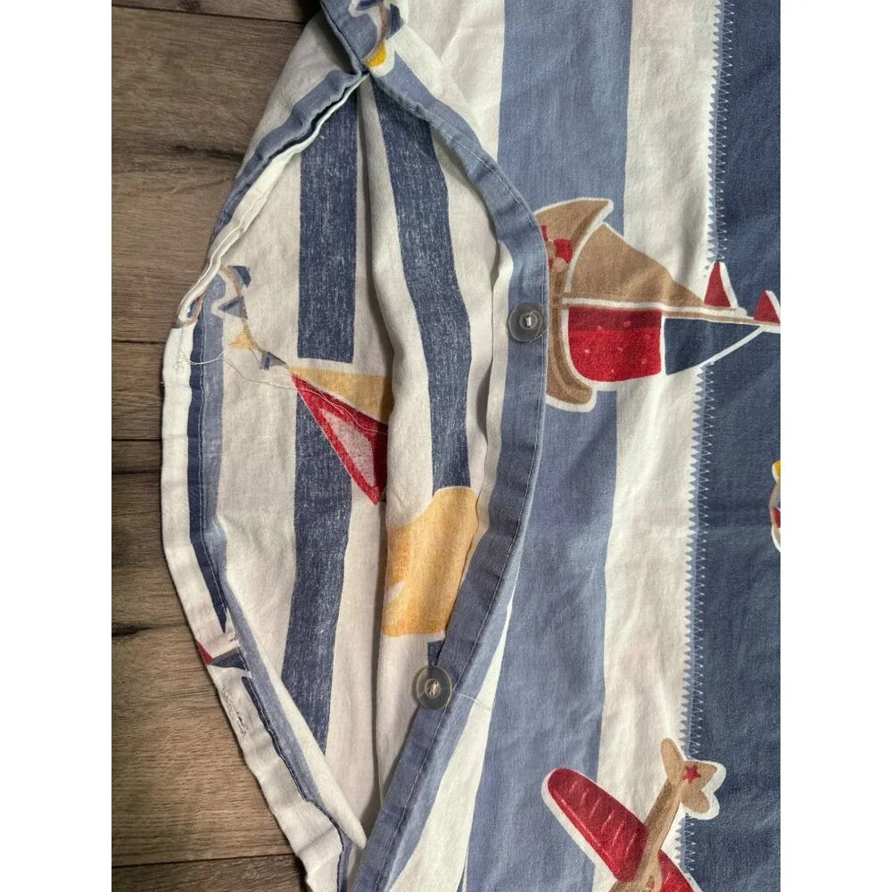 Brielle Kids Cotton Blanket With Boats Planes Ducks & Kites Print 100% Cotton